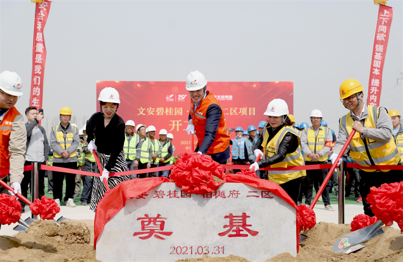 2021年3月31日，由北京集团承建的碧桂园·铂樾府二区工程正式开工，携手建设单位、监理单位一同在项目部举行了隆重的奠基仪式。